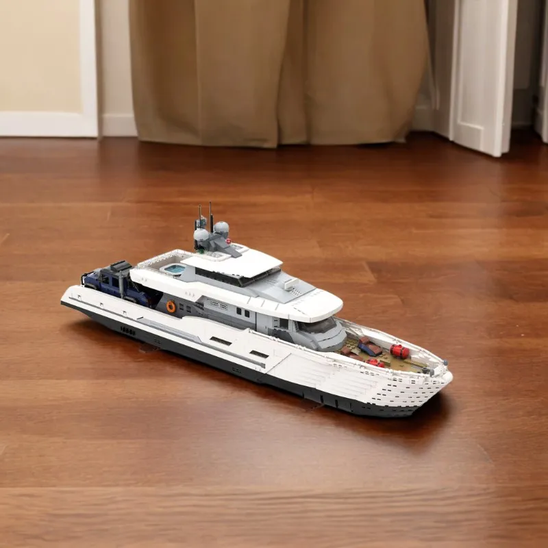 Model Kit Yacht - เรือยอชท์สีขาว Moc Explorer จำนวน 4367 ชิ้น