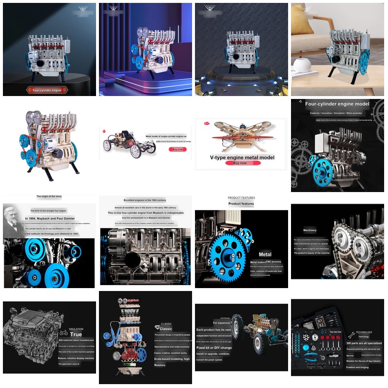 ชุดประกอบเครื่องยนต์สี่สูบแบบอ - Model Kit Engine บทวิจารณ์และราคา
